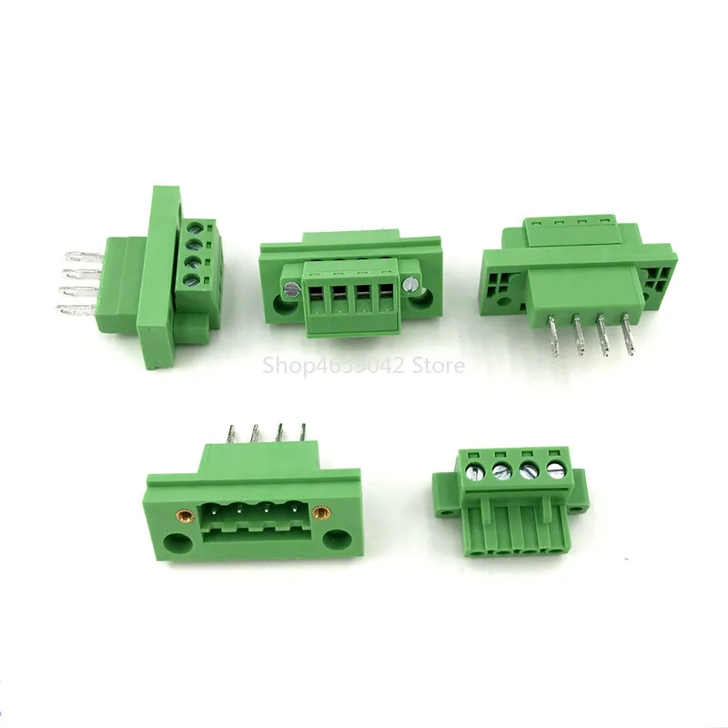 2sets KF2EDGWB 5.08mm 2/3/4/5/6/7/8/9/10/12Pin Wall Terminal Plug Type 2EDG 5.08mm Pitch Connector Pcb Screw Terminal Block