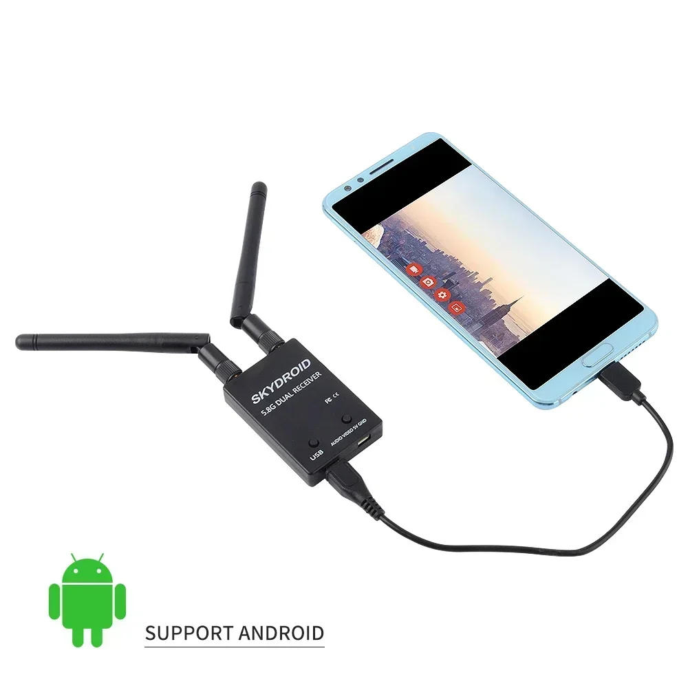 

Skydroid 5.8Ghz 150CH Smartphone FPV Receiver True Diversity UVC OTG for Android Tablet PC VR Headset Parts System RC Drone