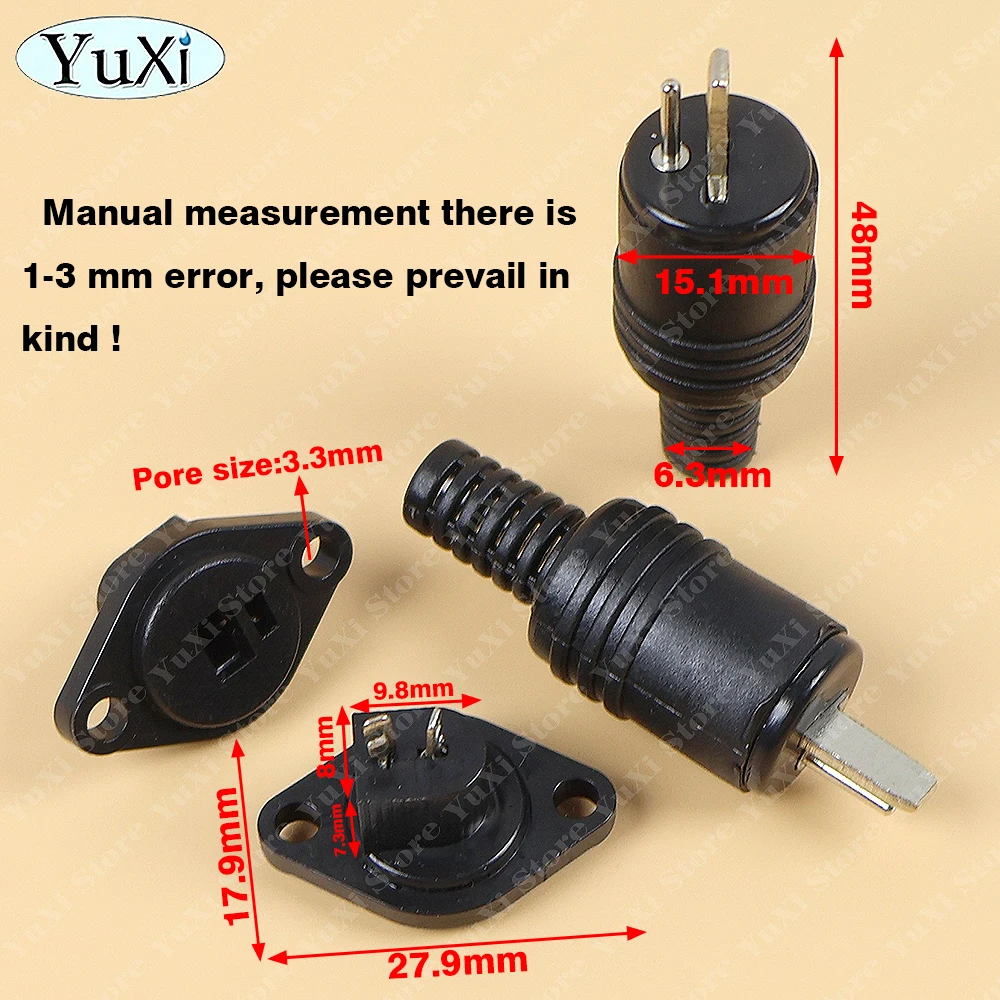 3-12Pcs 2Pin DIN Plug Speaker HiFi Connector Screw Terminals Connector Power Audio Lamp Signal Plug Adapters Male Female Plugs