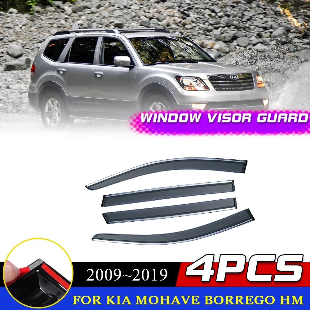 

Car Windows Visor for Kia Mohave Borrego HM 2009~2019 Door Smoke Deflector Vent Guards Cover Awnings Sun Rain Eyebrow Accessorie