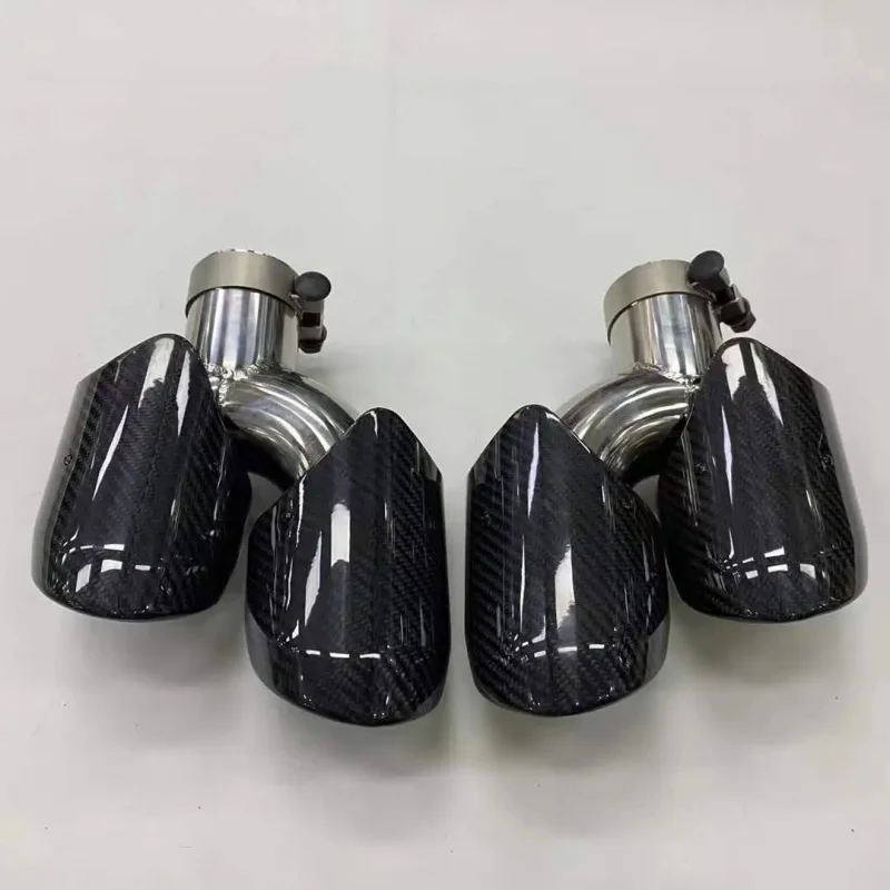 Exhaust Pipe Carbon 304 Stainless Steel Nozzles for Porsche Macan Muffler Exhaust Tip