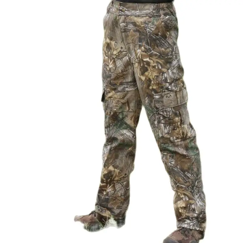 Fashion Men Pants Large Size Cotton Breathable Bionic Camouflage Trousers Outdoor Hiking Fishing Jungle Hunting Long Bottoms