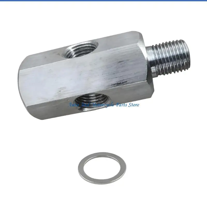 P9FD Oil Pressure Sensors Adapter M10X1.0 Thread Stainless Steel NPT Port for Vehicle