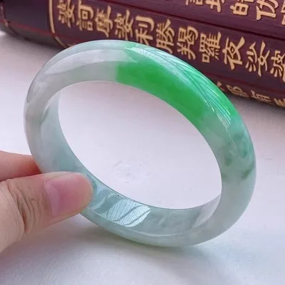 

Natural Myanmar Jade 54mm-62mm bracelet exquisite princess bracelet to send girlfriend to send mother Hetian jade