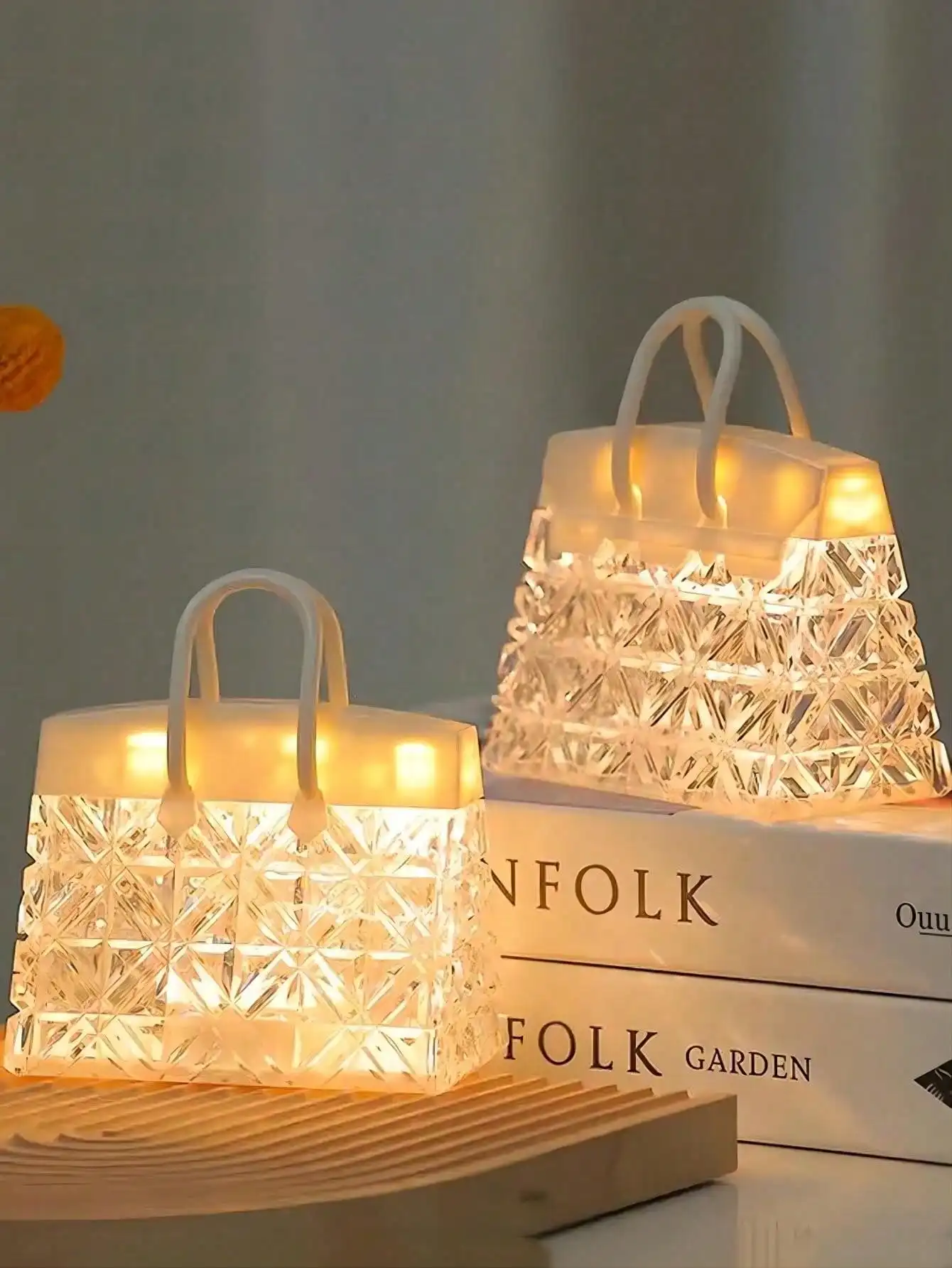 

1 шт. хрустальная сумочка-ночник: теплый свет, водонепроницаемый, портативный, подарок на день рождения/валентинку (подарок готовый)