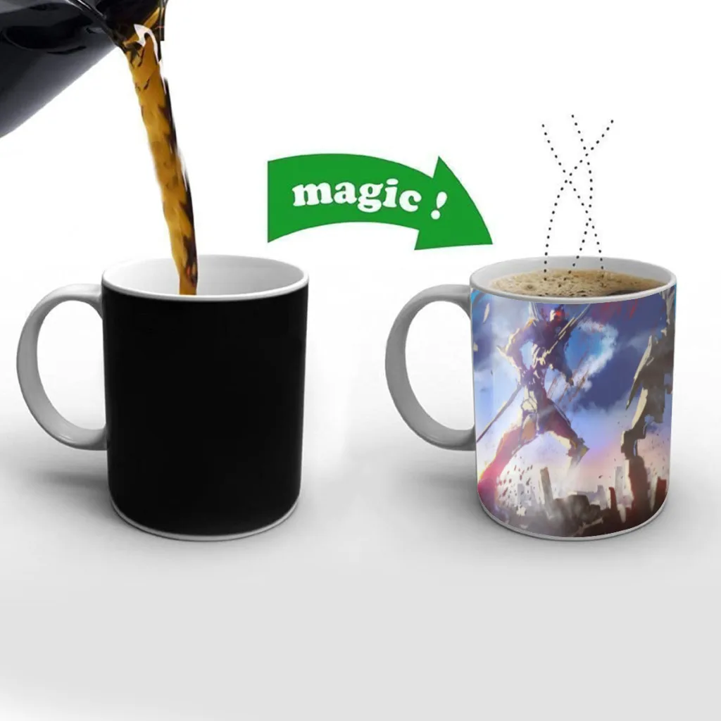 N-Neon G-Genesis E-Evangelion Anime Mug Classic Porcelain Mug Espresso Changes Color Wholesale Cups