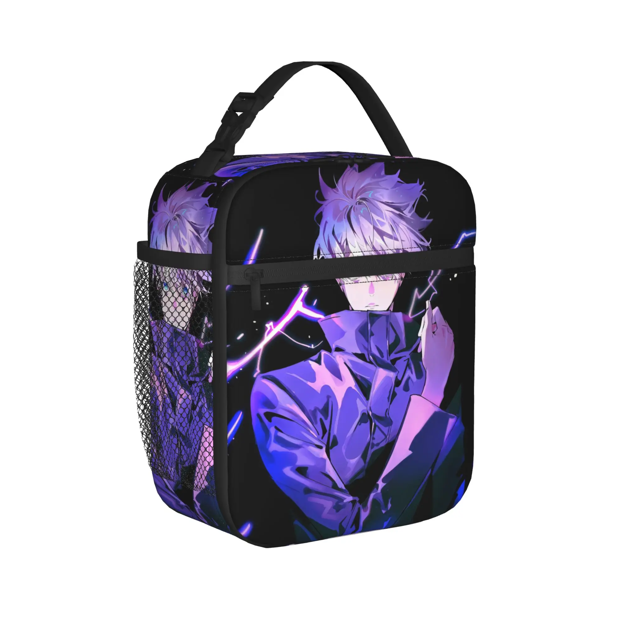 Gojo Satoru Anime Thermal Insulated Lunch Bag for Picnic  Portable Bento Box Cooler Thermal Lunch Boxes