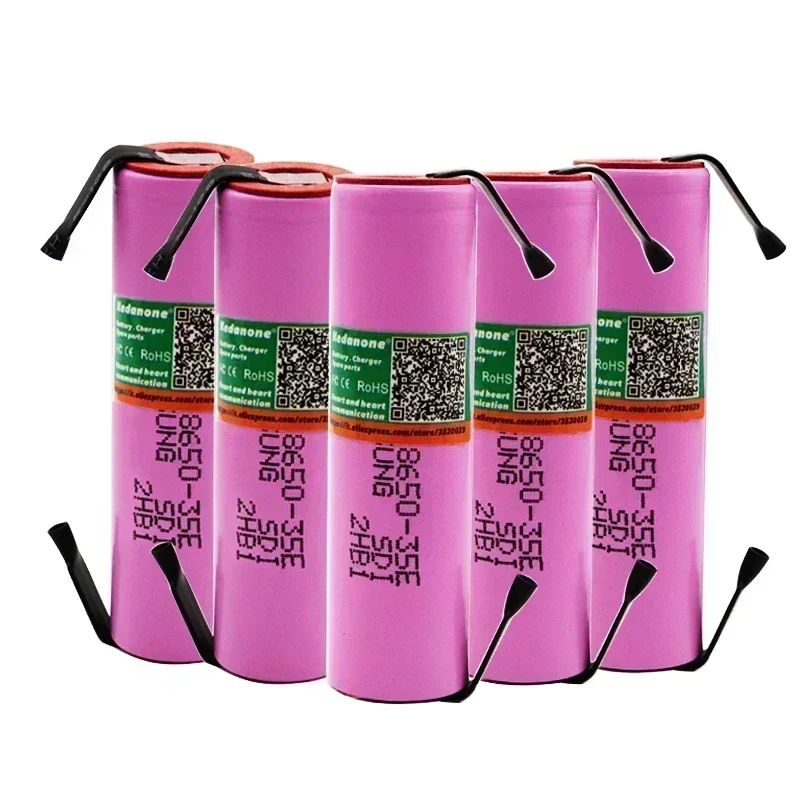 SU 100% original made in Korea 18650 3500mah 20A discharge inr18650-35e 3.7V 18650 battery 3.7V rechargeable battery+DIY Nicke