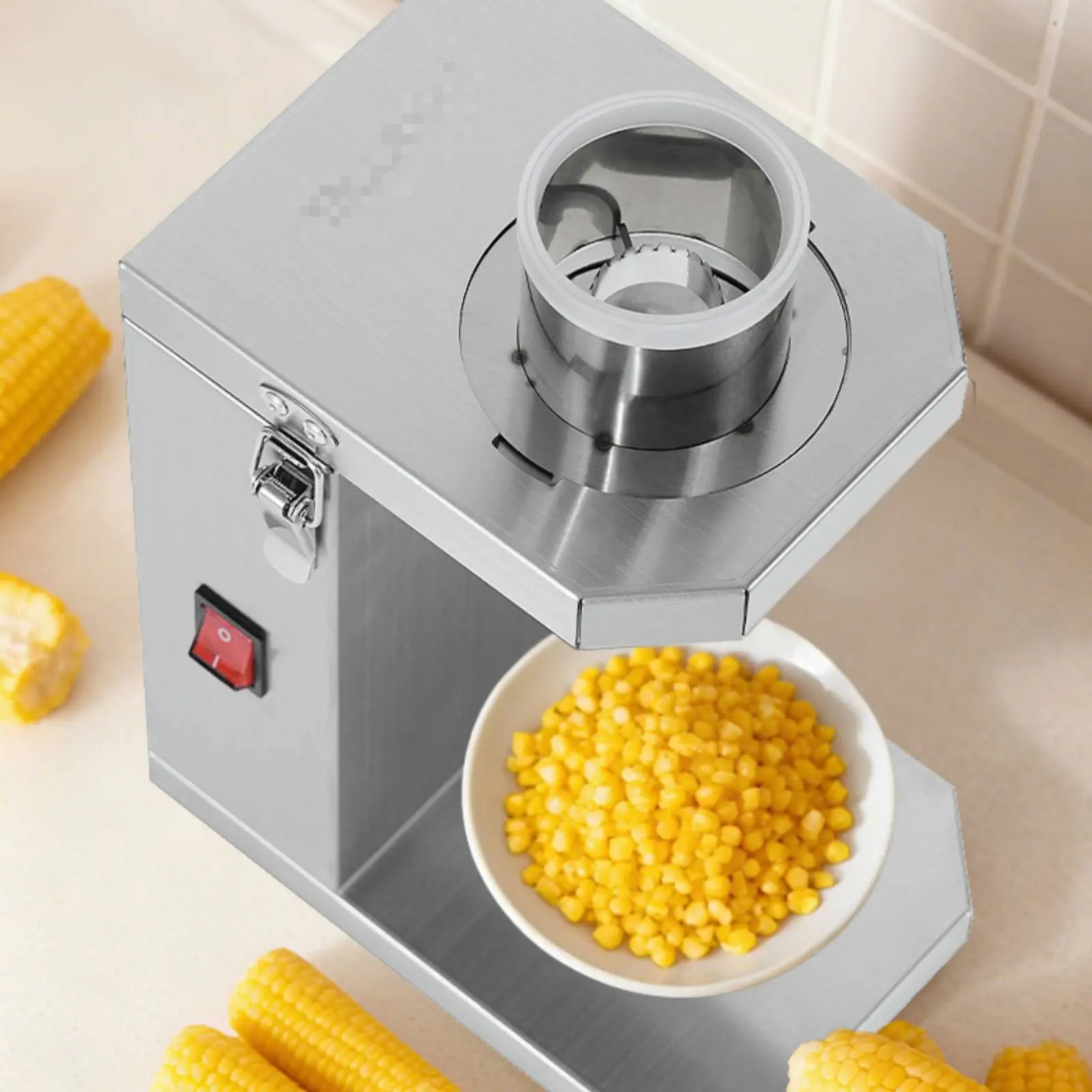 

Automatic Corn Remover Machine Labor-Saving Electric Corn Kernel Remover Removable Blade Spatter-Mess-Mess-Without