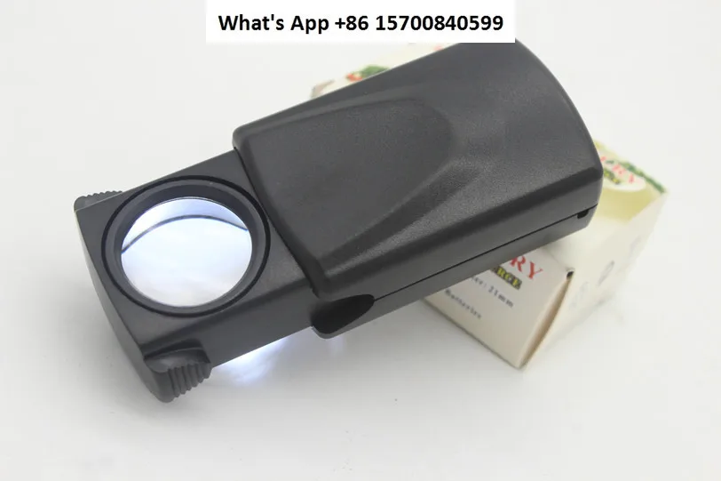 

Watch repair magnifying glass 30 times with LED light high power jewelry identification pull portable