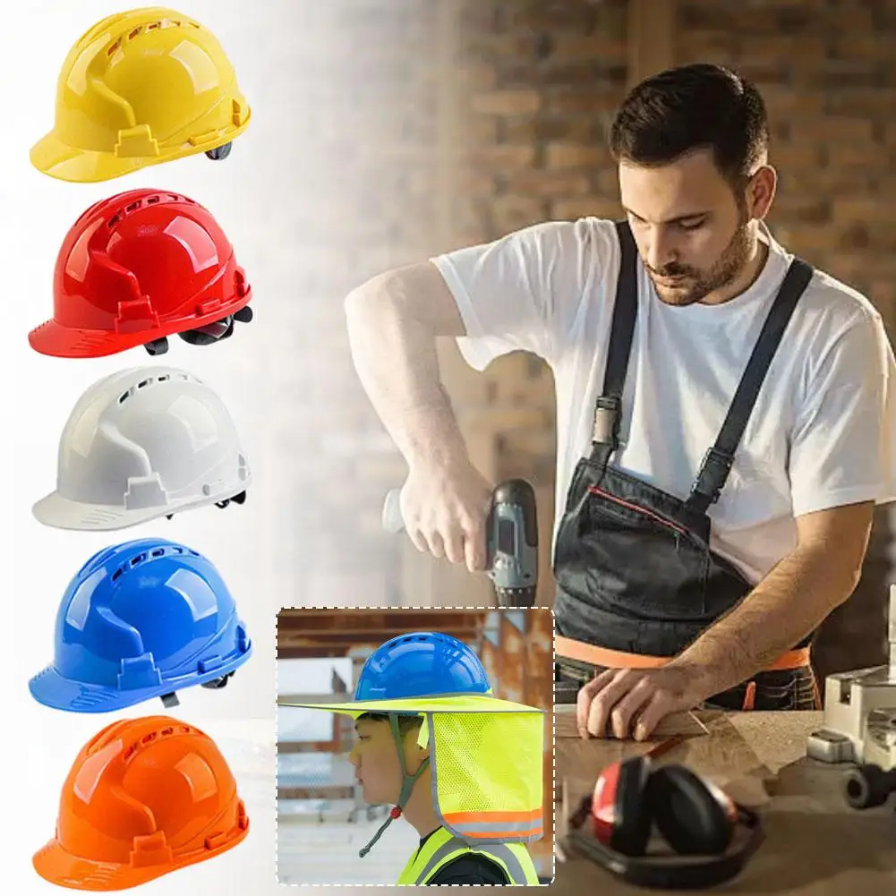 

Construction Breathable Safety Helmet National Standard Construction Safety Thickened Helmet Protective Accessory Smashing S6W0