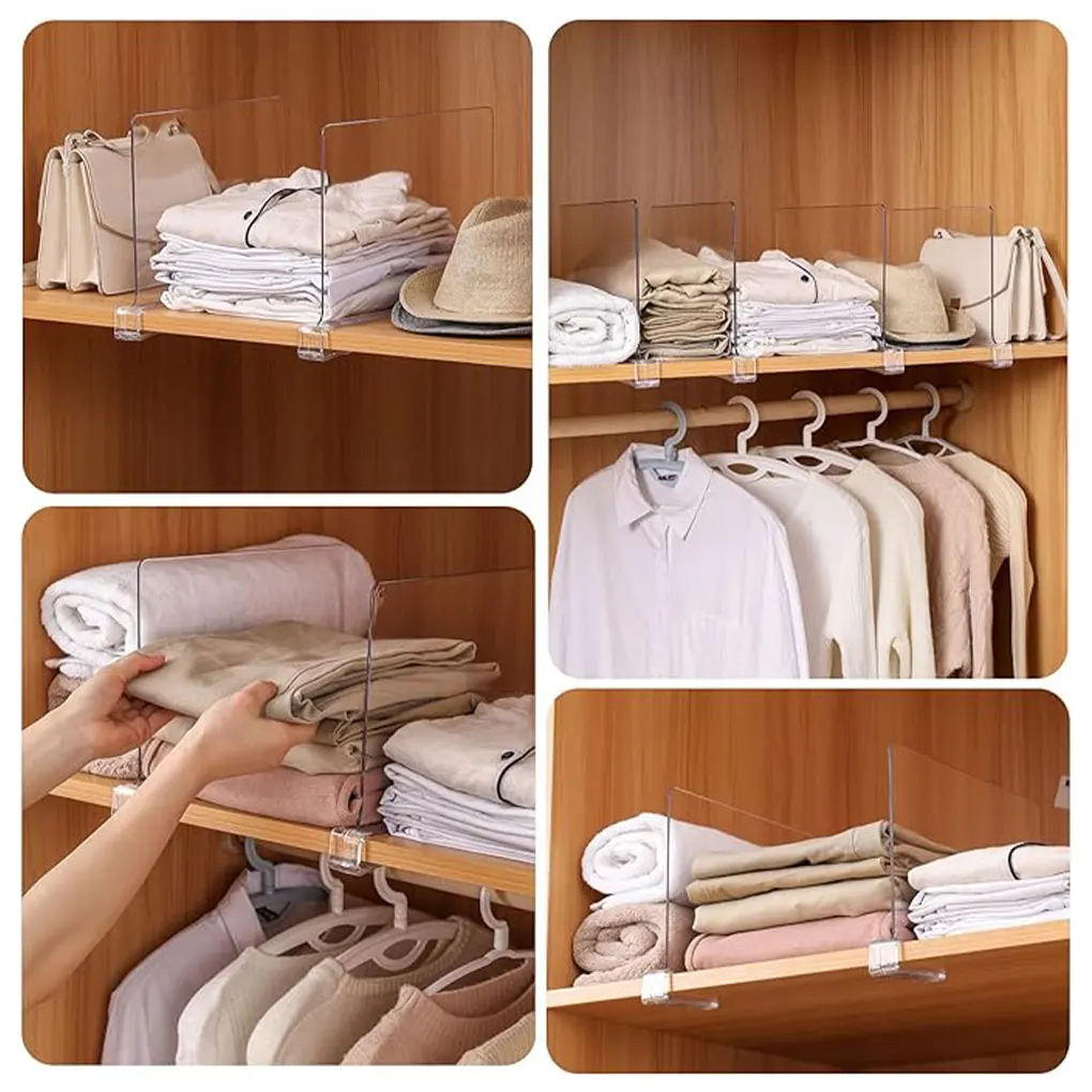2 2pcs set Save Space With Closet Shelf Dividers Effortlessly Maximize Storage Capacity Strong