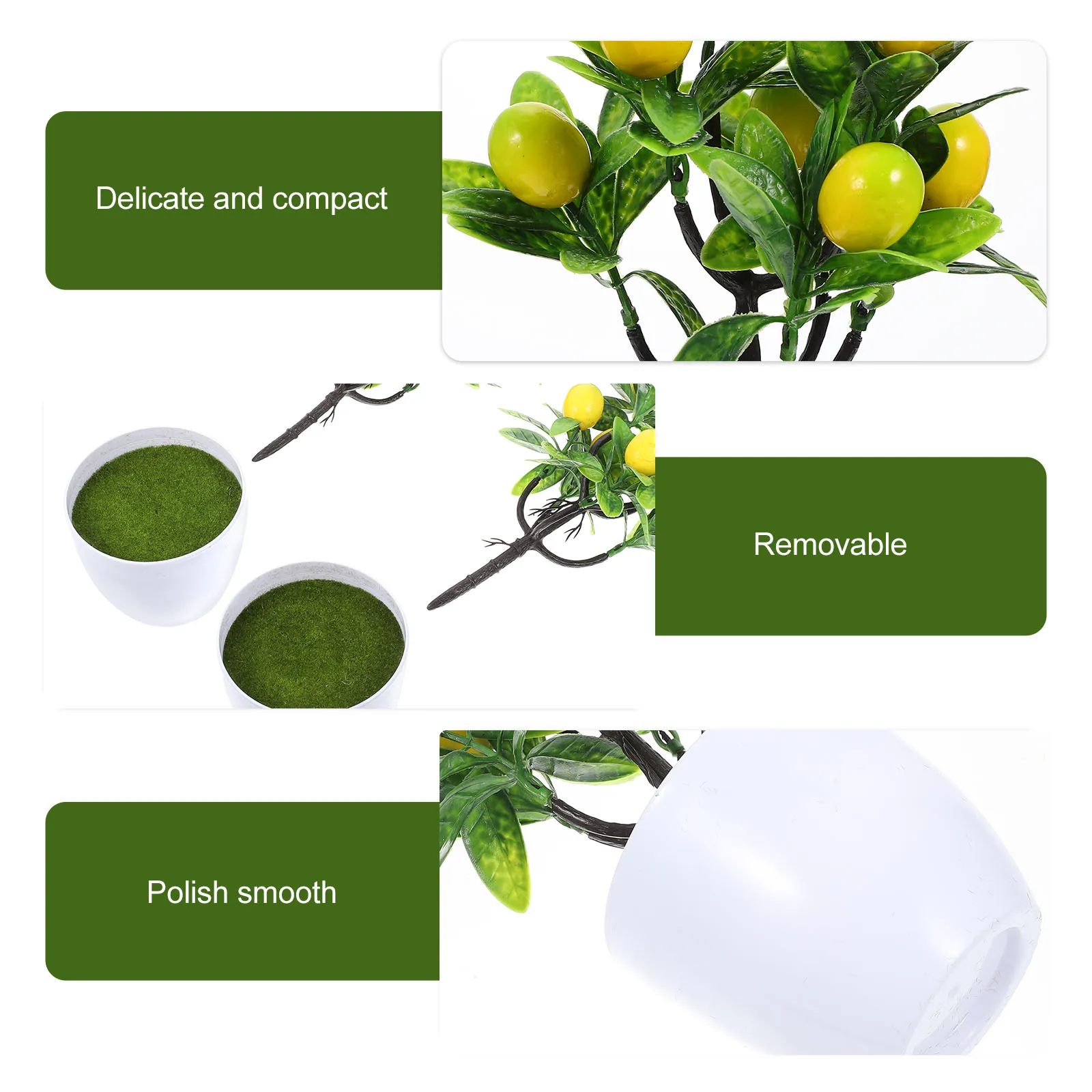 2pcs ArtificialLemonPlants Lemon Kitchen Decor Plants For Office FakeLemonTree HomeOfficeDecor LemonKitchenGarden