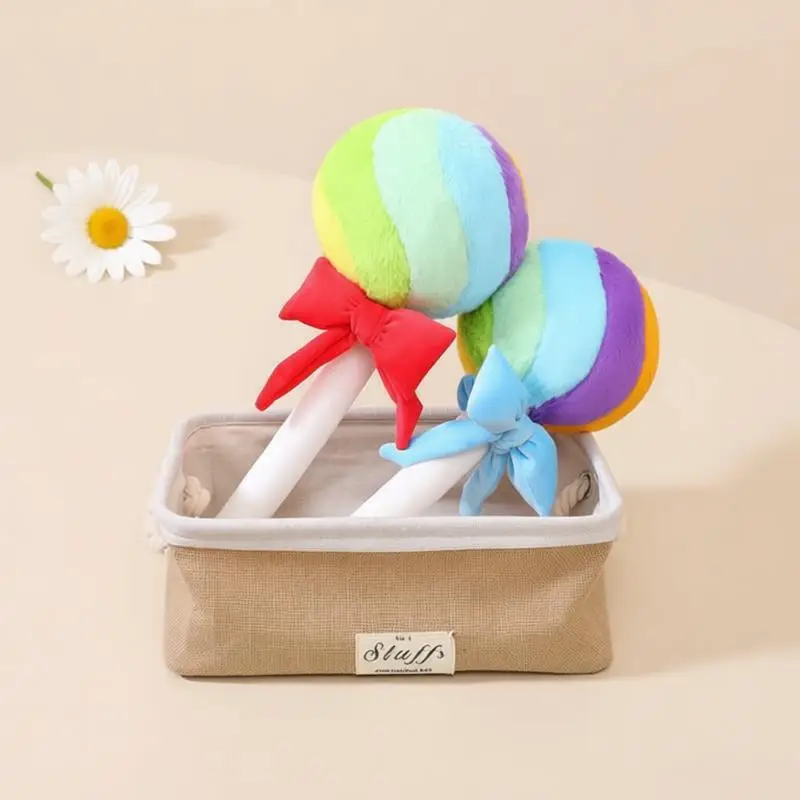 

43/58cm Cuddle Candy Stuffed Plush Toys Cartoon Lollipop Rainbow Sweet Pillow Cushion Girls Sofa Decor Birthday Holiday Gift Kid