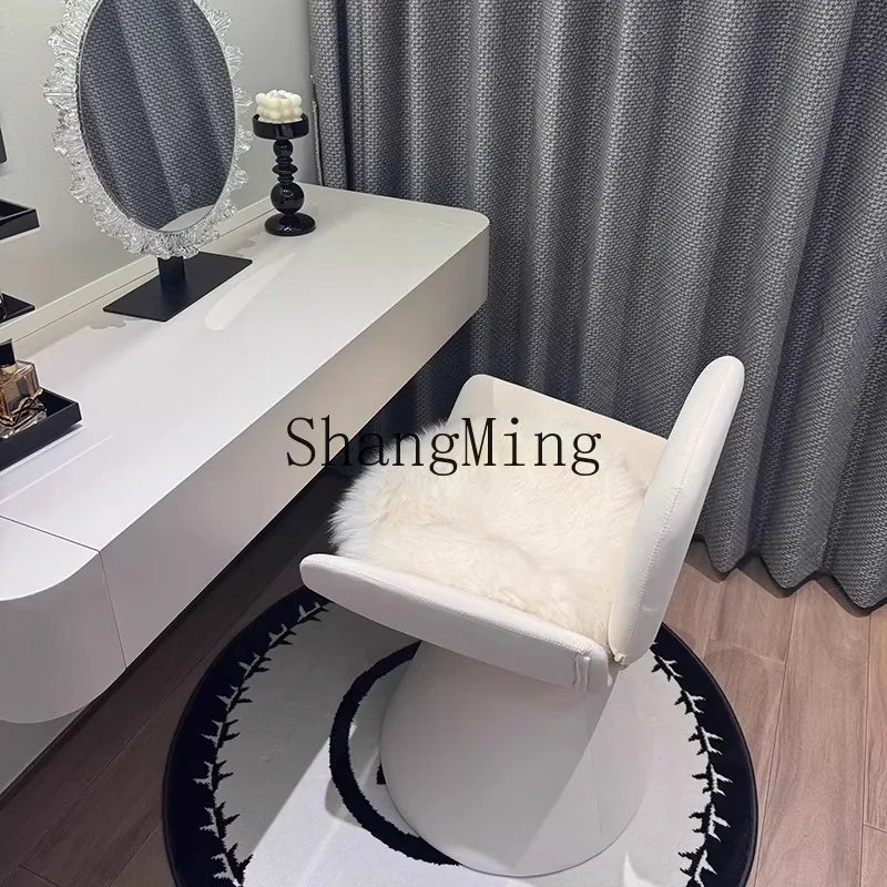 

CL girls bedroom rotatable makeup stool light luxury dresser table chair