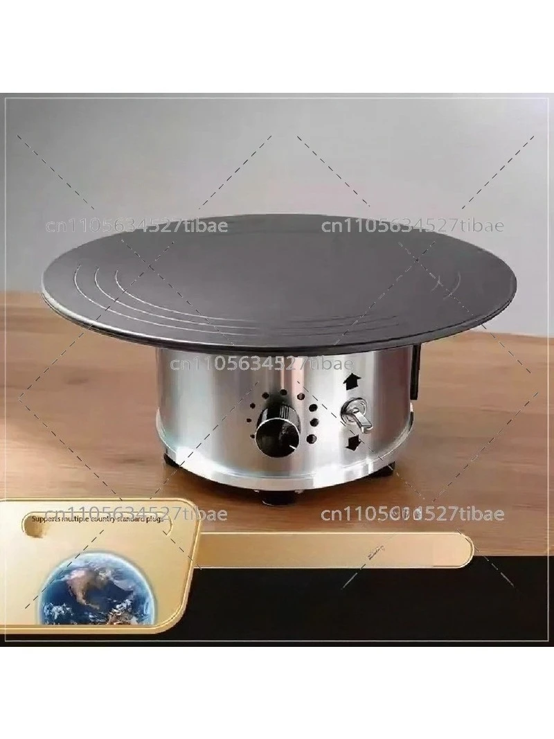 12in Electric Cake Turntable 220V, Aluminum Alloy Non-Slip Base, Professional Rotating Stand for Baking, Frosting & Icing