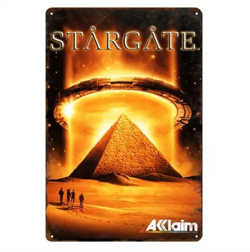Cartel de chapa de videojuego Retro 1d, Stargate, 20x30cm