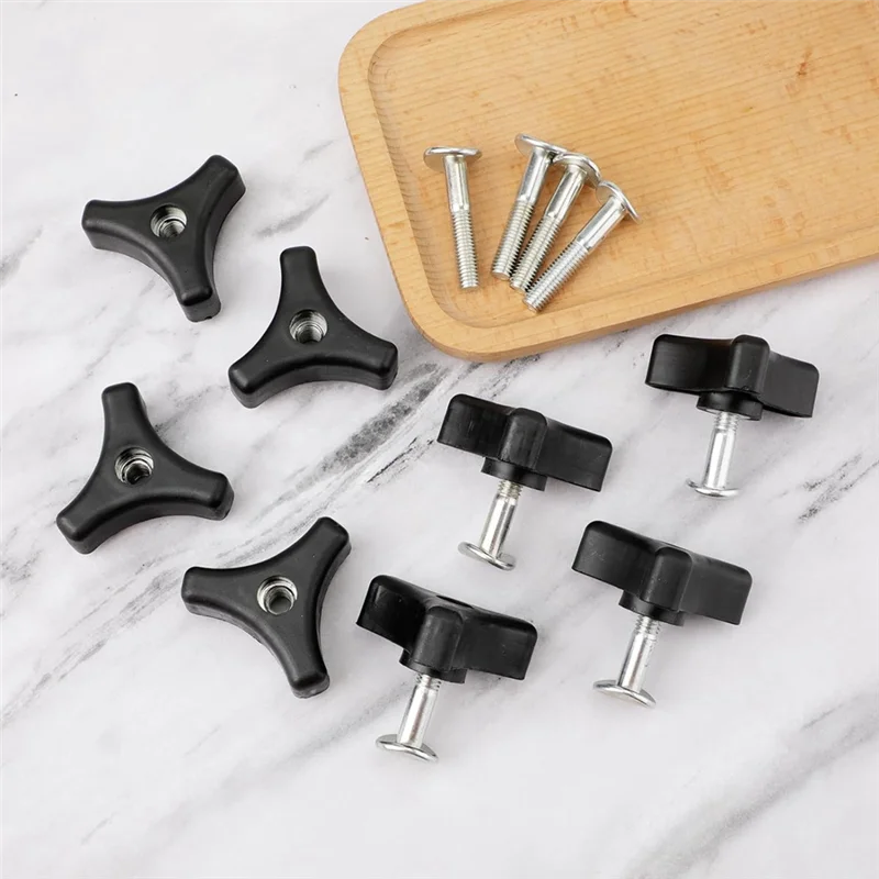 

A20F-8 Sets Lawn Mower Handle Bolts, Triangle Handle Knob Nut Screw Bolt Lawnmower Handle Wing Nut Universal Fixing Nut