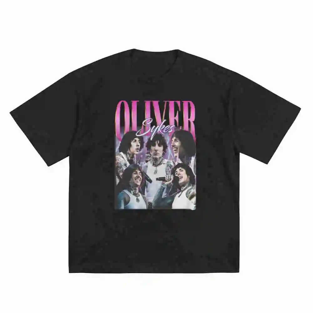 Oliver Sykes Vintage Retro Signature Short Sleeve Tee 100% Cotton T-Shirt