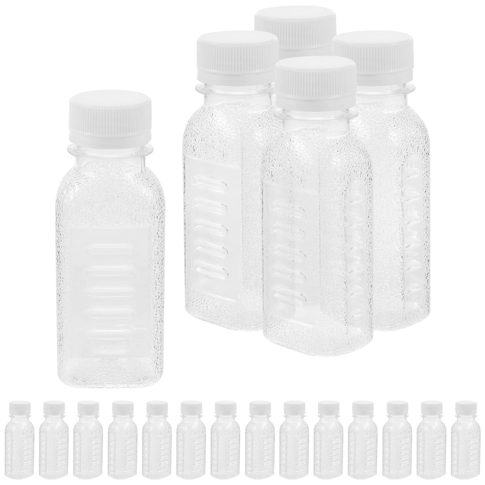 10 Pcs Milk Bottle Water Transparent Empty Bottles Plastic Travel Portable Juice