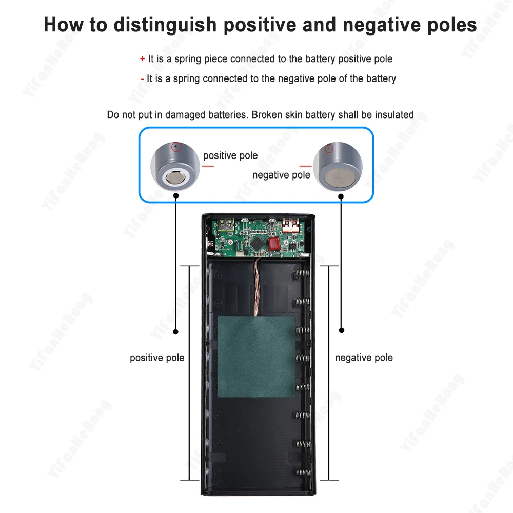 Detachable 22.5W Fast Charging DIY 8*21700 Shell Power Bank Case Battery Charge Storage Box Without Battery