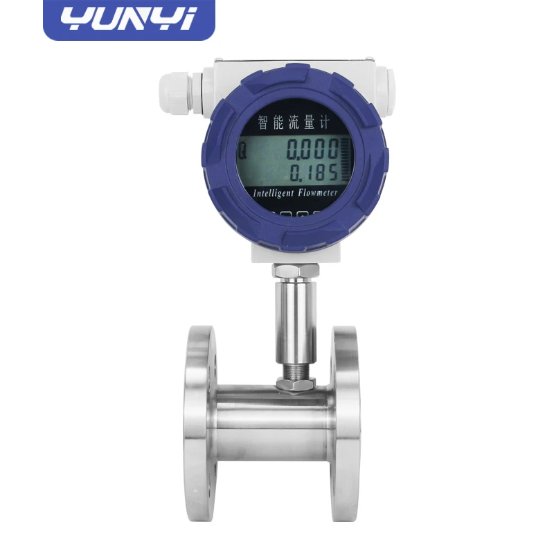 Yunyi Intelligent Digital Flow Meter Electronic Type Price Fuel Stainless Steel Rs485 Turbine Flowmeter