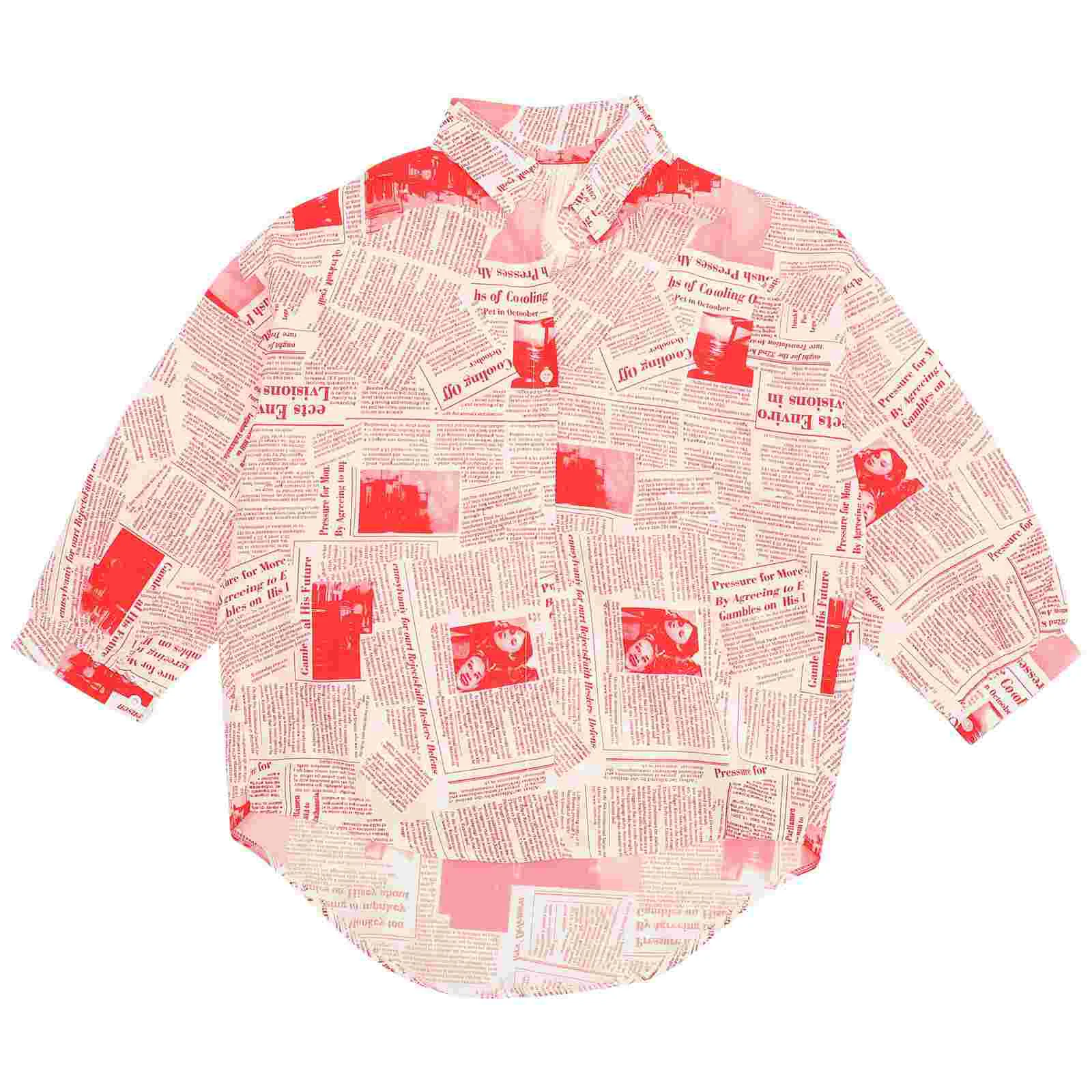 Damesjurk Tops Print voor shirts Oversized blouses Lange mouwen Formele kleding Werk