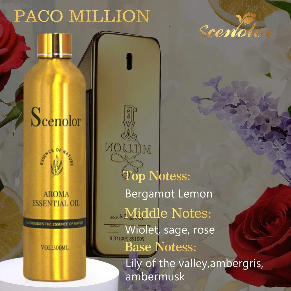 Aceites de Perfume franceses Unisex, aceite aromático sin alcohol, desbloqueo del poder natural, aceites esenciales puros para el bienestar, Oasis, Perfume famoso, 300ML