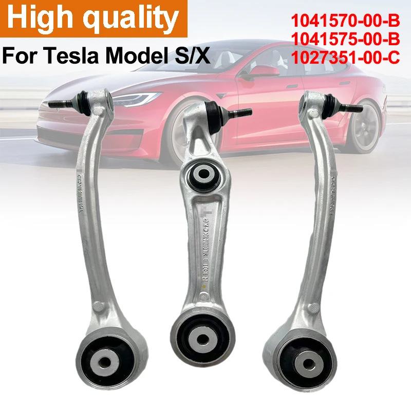 For Tesla Model S/X Front Lower Straight Swing Curved Control Arm Suspension Rear Link 1041570-00-B 1041575-00-B Car Accessories