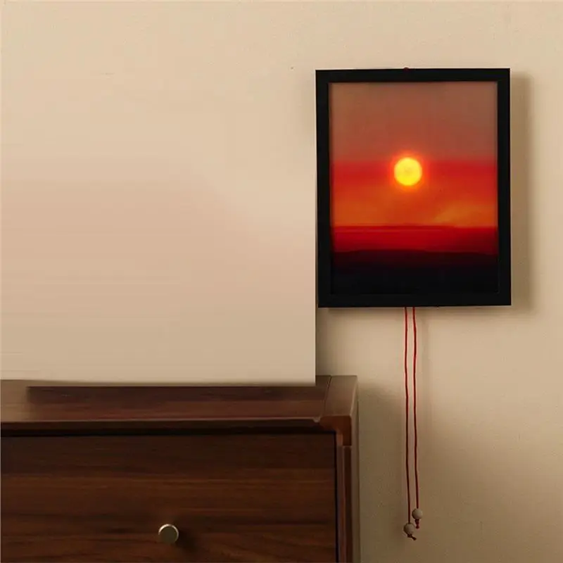 HHO-Modern Funky Home Decor Hand Pulled Night Light Movable Design Simulates Sunrise And Sunset Ambient Lighting