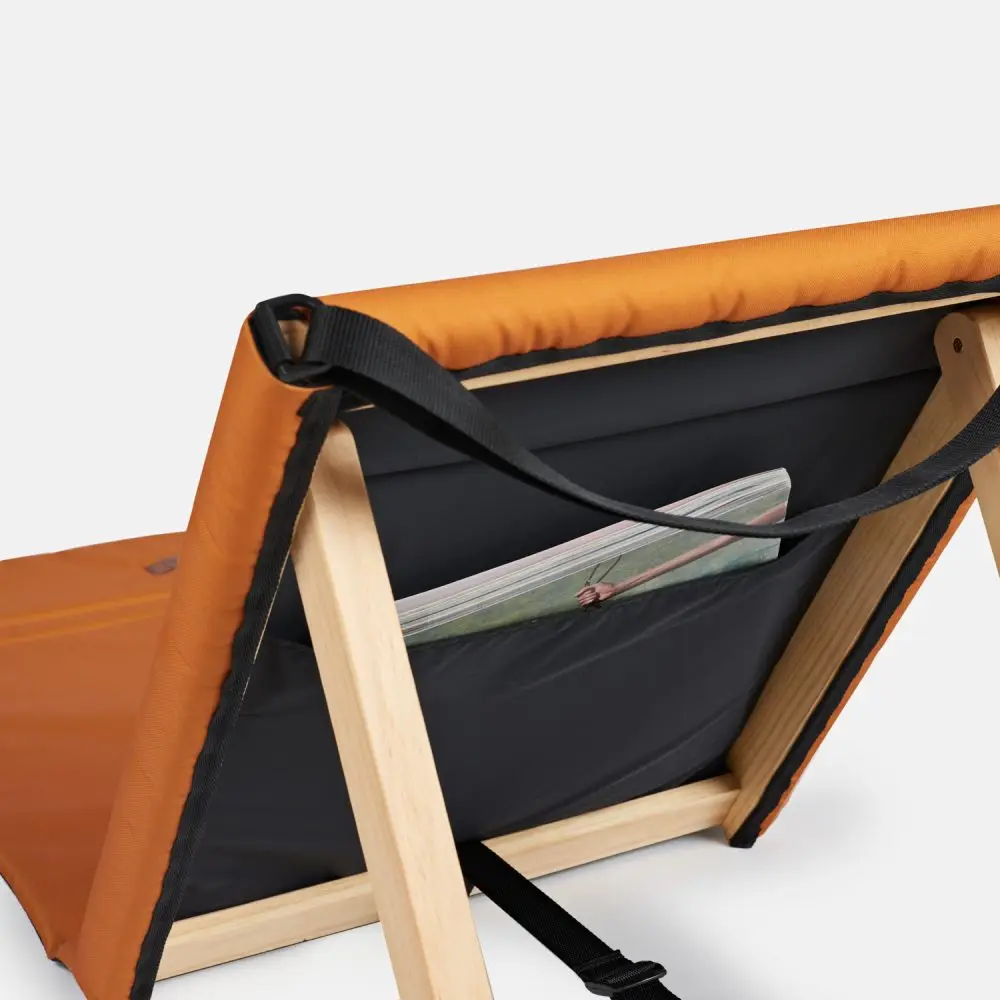 Wholesale Lightweight Compact Wooden Outdoor Picnic Backrest Foldable Lounge Chair Lounge Chair Folding Portable Beach Mat Chair