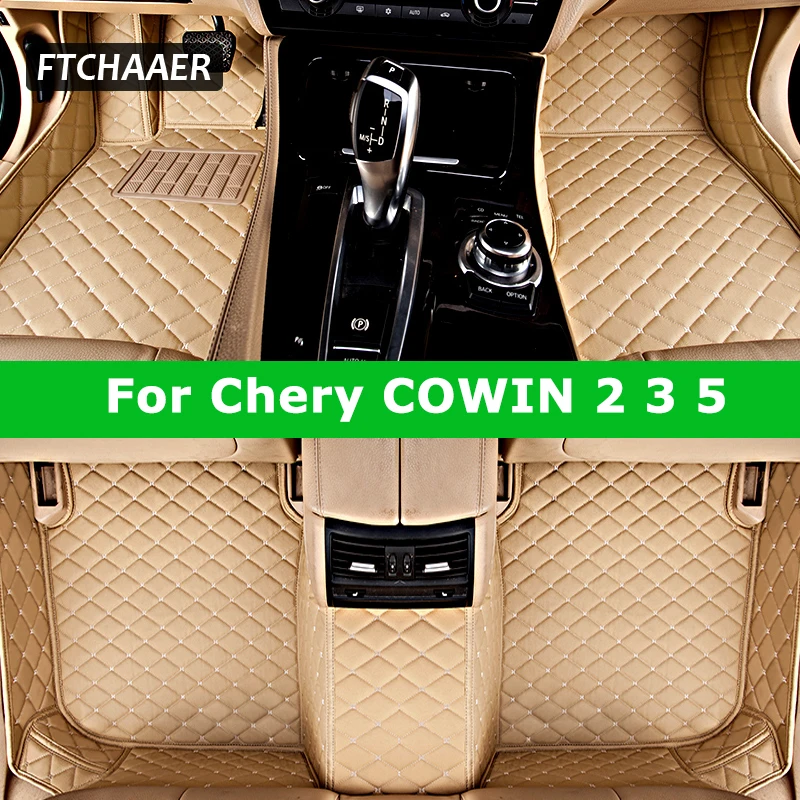 

FTCHAAER пользовательские автомобильные коврики для Chery COWIN 1, 2, 3, 5, автомобильные ковры, аксессуары для ног