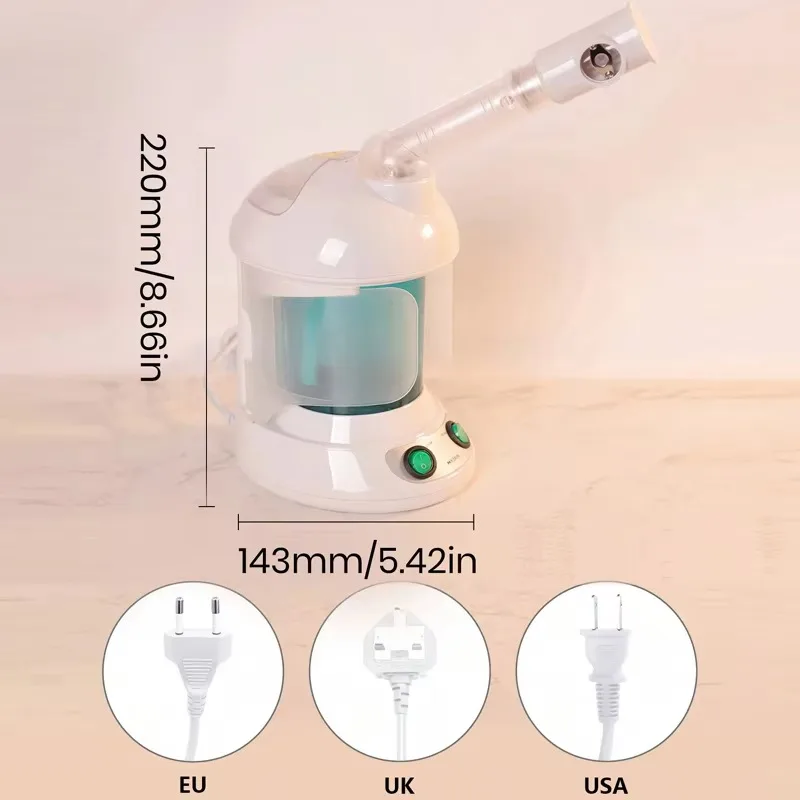 Custom Hot Sale Face Mist Spray Machine Portable Facial Steamer for Face Professional Ionic Facial Steamer