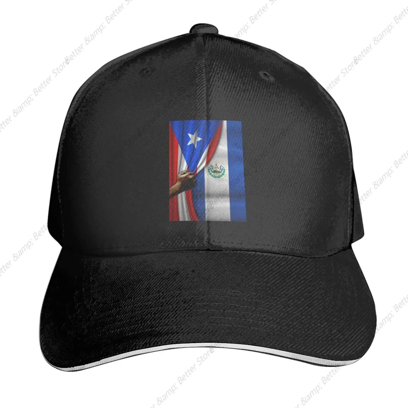 

Dad Hat Puerto Rico and El Salvador Flag Baseball Cap for Men Women Snapback Casquette Truck Hats Adjustable