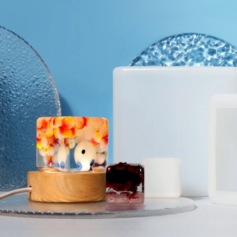

Silicone Decorative Crafts Epoxy Resin Mold For Cube Making Jewelry Parts White Color Decorative Cube Mold DIY Gift