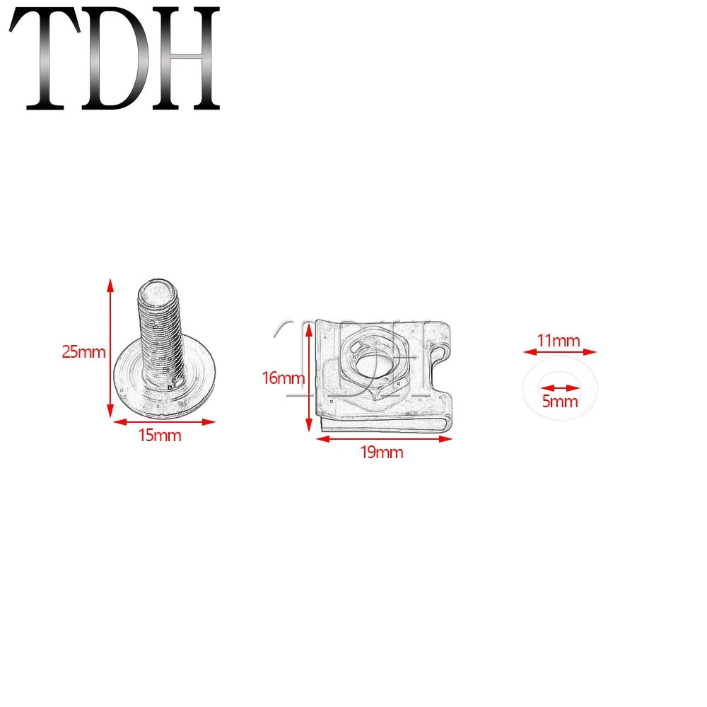 10pcs M6 20mm Motorräder Windschutzscheibe Wind Screan Scheinwerfer Verkleidung Schrauben Clips Schrauben Muttern Für Kawasaki Yamaha Suzuki Honda BMW