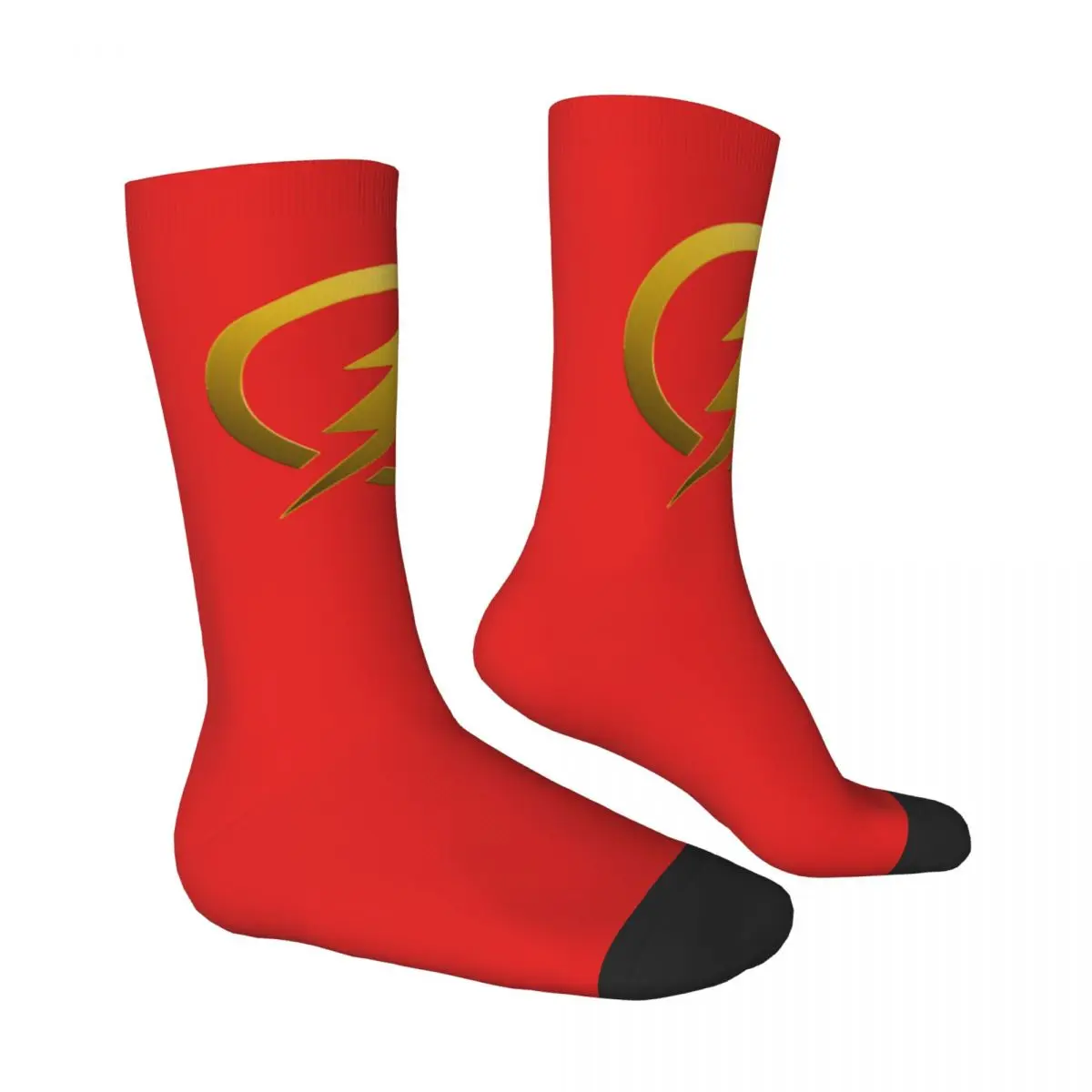 Red Flash Socks Logo Novelty Stockings Female Warm Soft Outdoor Sports Socks Winter Custom Anti Slip Socks