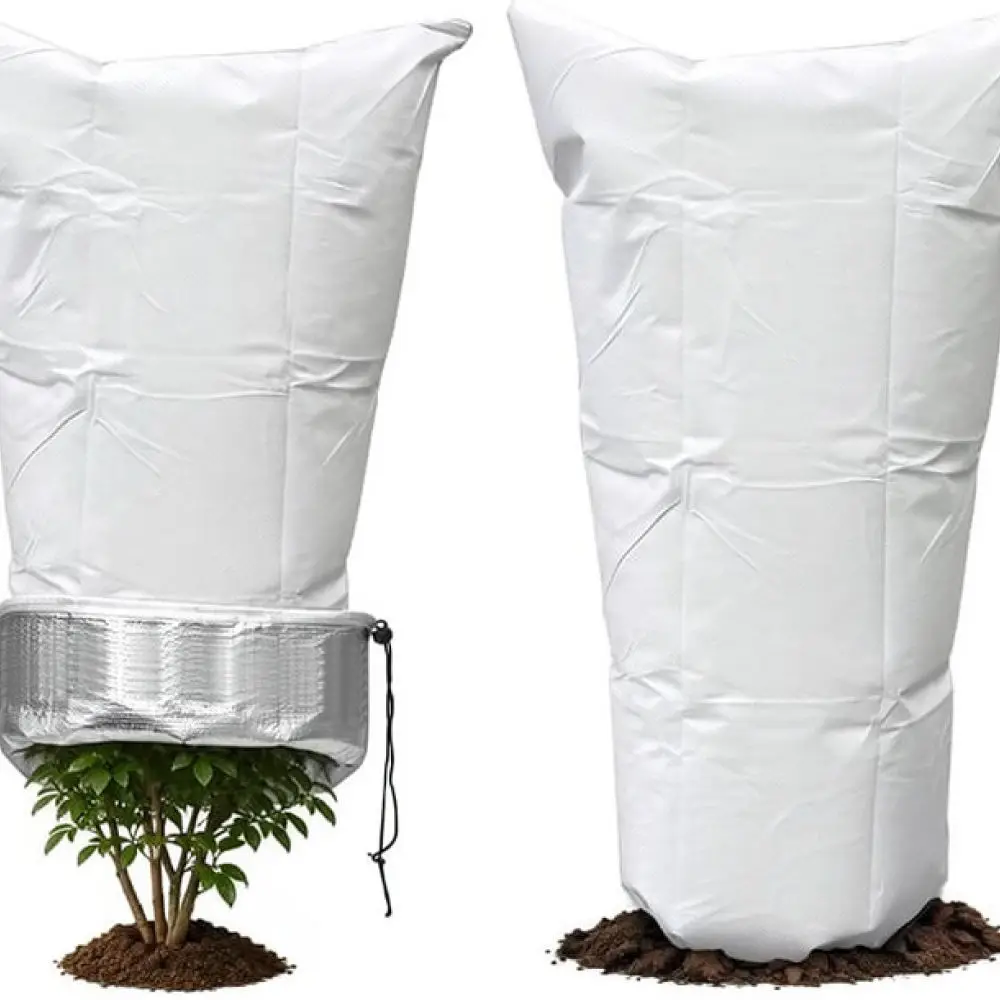 Aluminum Foil Non Woven Plant Thermal Shield Winter Cold Protection Cover For Garden Potted Flower Outdoor Growth