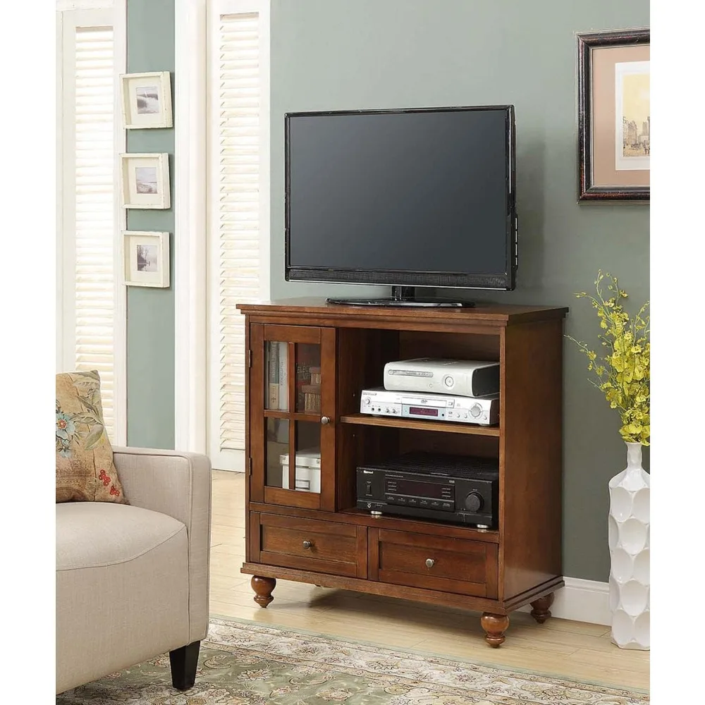 Stan TV Highboy Tahoe, Walnut gelap