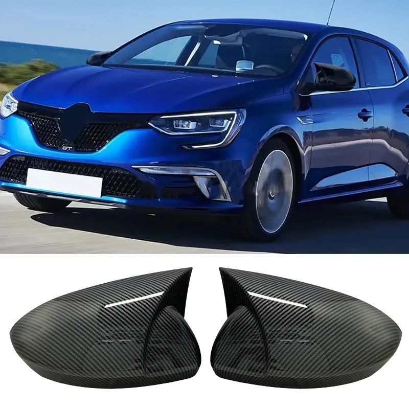 

Для Renault Megane 4 MK4 2016-2020 крышка бокового зеркала из углеродного волокна ABS внешние аксессуары автомобиля левый и правый