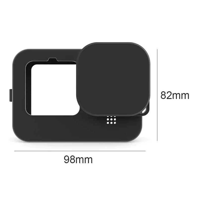 Silicone Case Tempered Glass Protective Film Lens Side Protective Cover For GoPro Hero 12 11 10 9 Action Camera Accessories