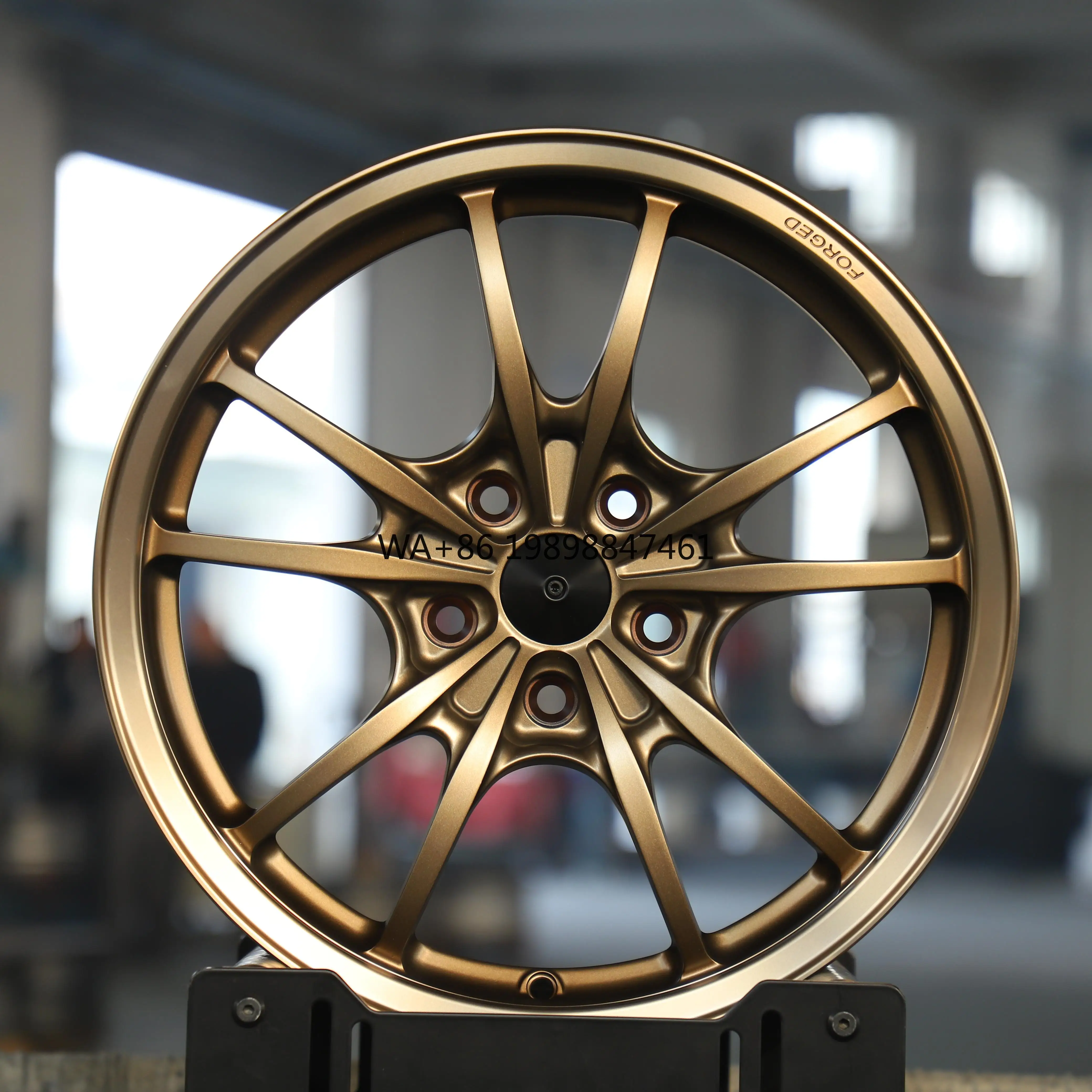 

HTOR 16-19 Inch Forged Aluminium Alloy Wheels 5x108/112/114.3/120 PCD Bronze Concave Design Double Five Spokes Forged Wheels