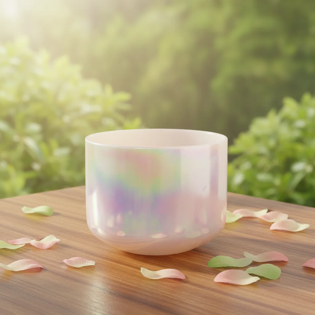 Long Resonate Pure Quartz Crystal Singing Bowl Crystal Sound Bowl Chakra Wellness Crystal Singing Bowl