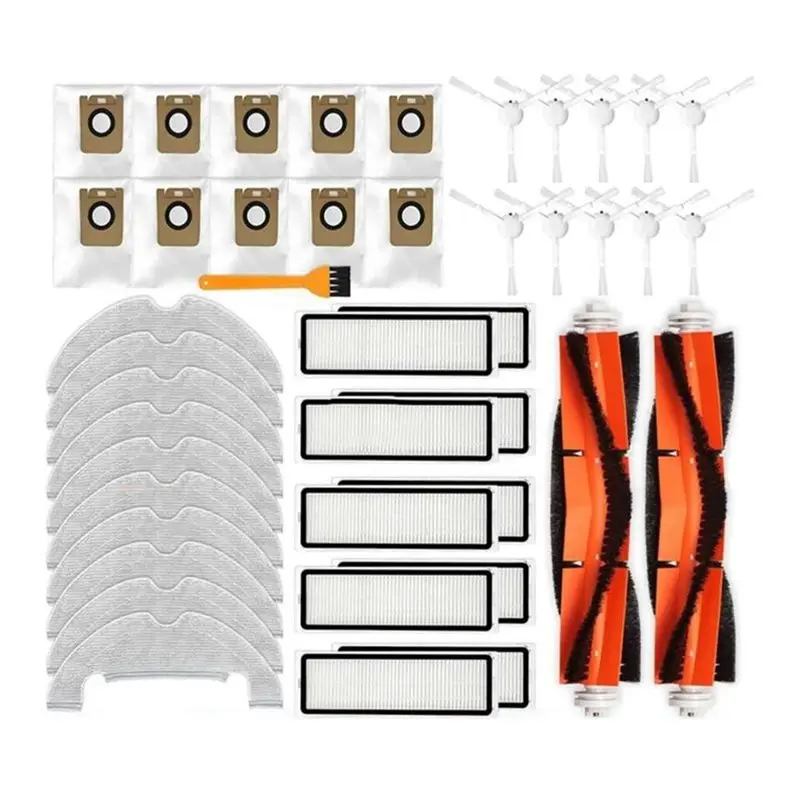 

【СУРПРИЗ】Запасные части для робота-пылесоса Dreame L10 Plus/Z10 Pro/D10 Plus: основная и боковые щетки RLS3D, фильтр, салфетка для влажной уборки, пылесборник.