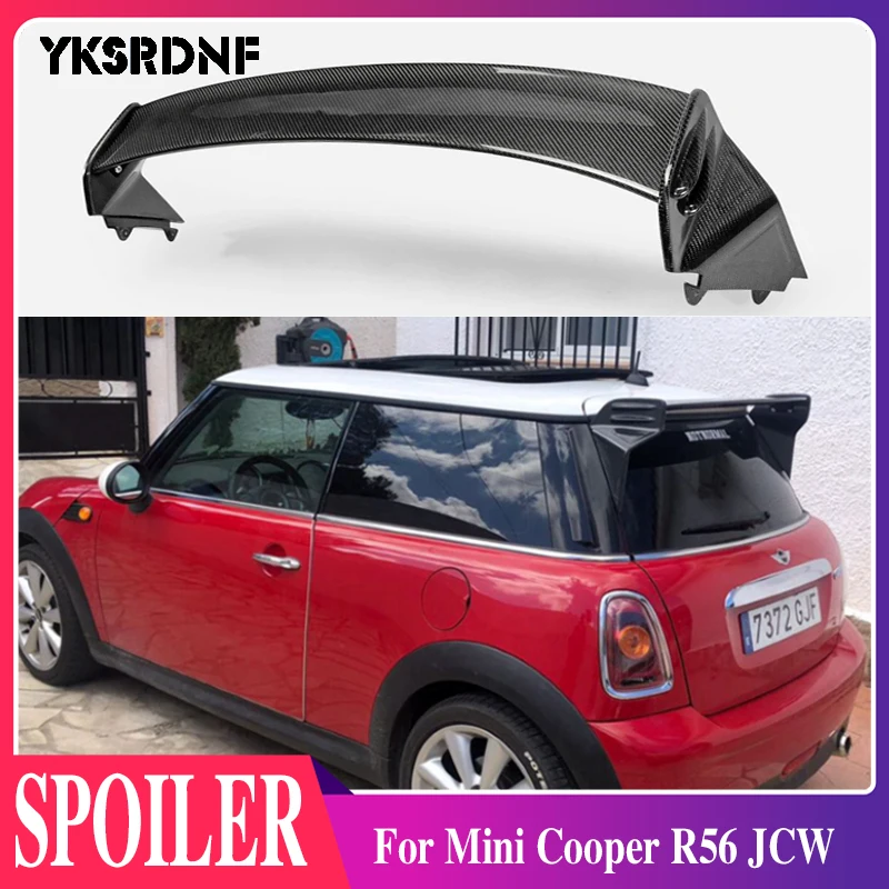 R56 JCW style Carbon Fiber Roof Spoiler For Mini Cooper Ver.2.11/2.12 2001-2008 year Car Accessories spoiler wing