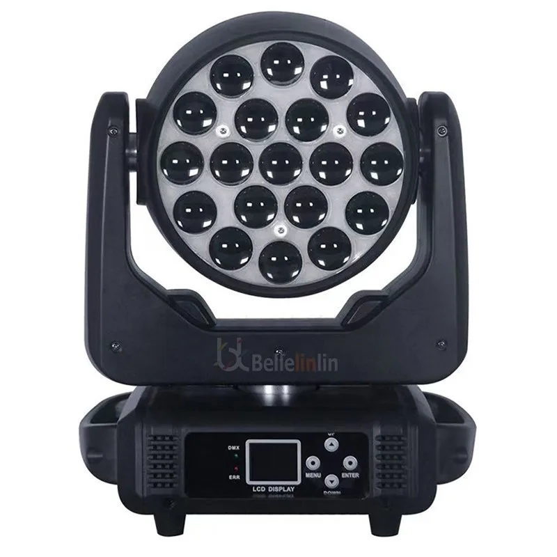 No Tax 6PCS Case Zoom Lyre Wash Dmx512 19X15W Led Wash Zoom Rgbw Moving Head Light Stage Spotlight For Dj Lights Nightclub Disco