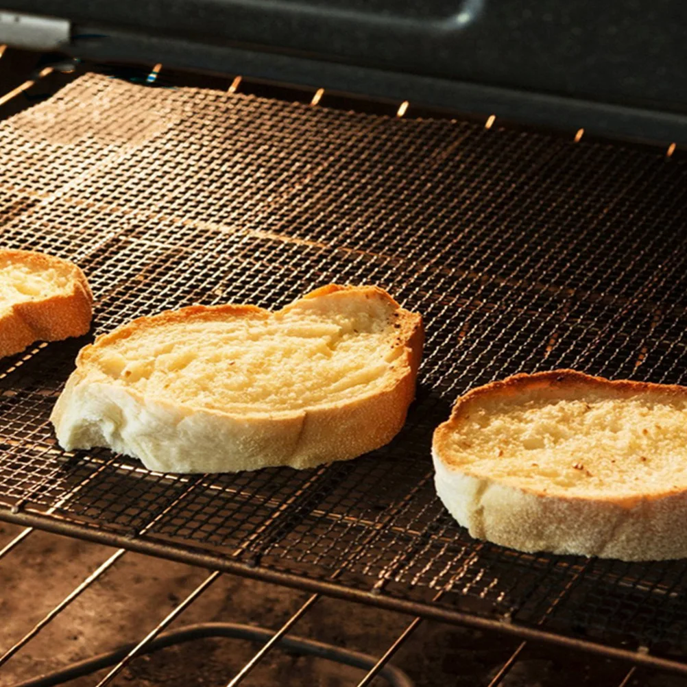 

3pcs Reusable Bbq Grill Fiberglass Mesh Non-Stick Barbecue Mat Heat Resistant Ptfe Coated Double Sided Outdoor Cooking Grill