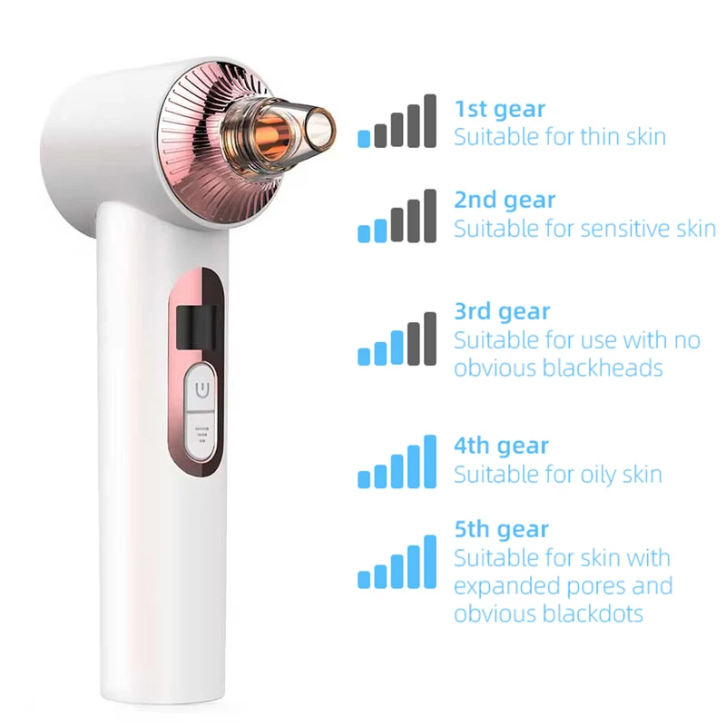 ビジュアルブラックヘッドデバイス 小型バブル美容機器 温冷ニキビ除去 黒ずみ吸引 黒ずみクリーナー