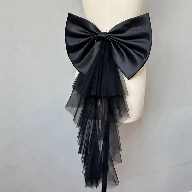 6 Colors Detachable Satin Bow Tie For Wedding Party Dresses Candy Color Bow Waist Belt For Party Prom Gowns Decoration Accessory