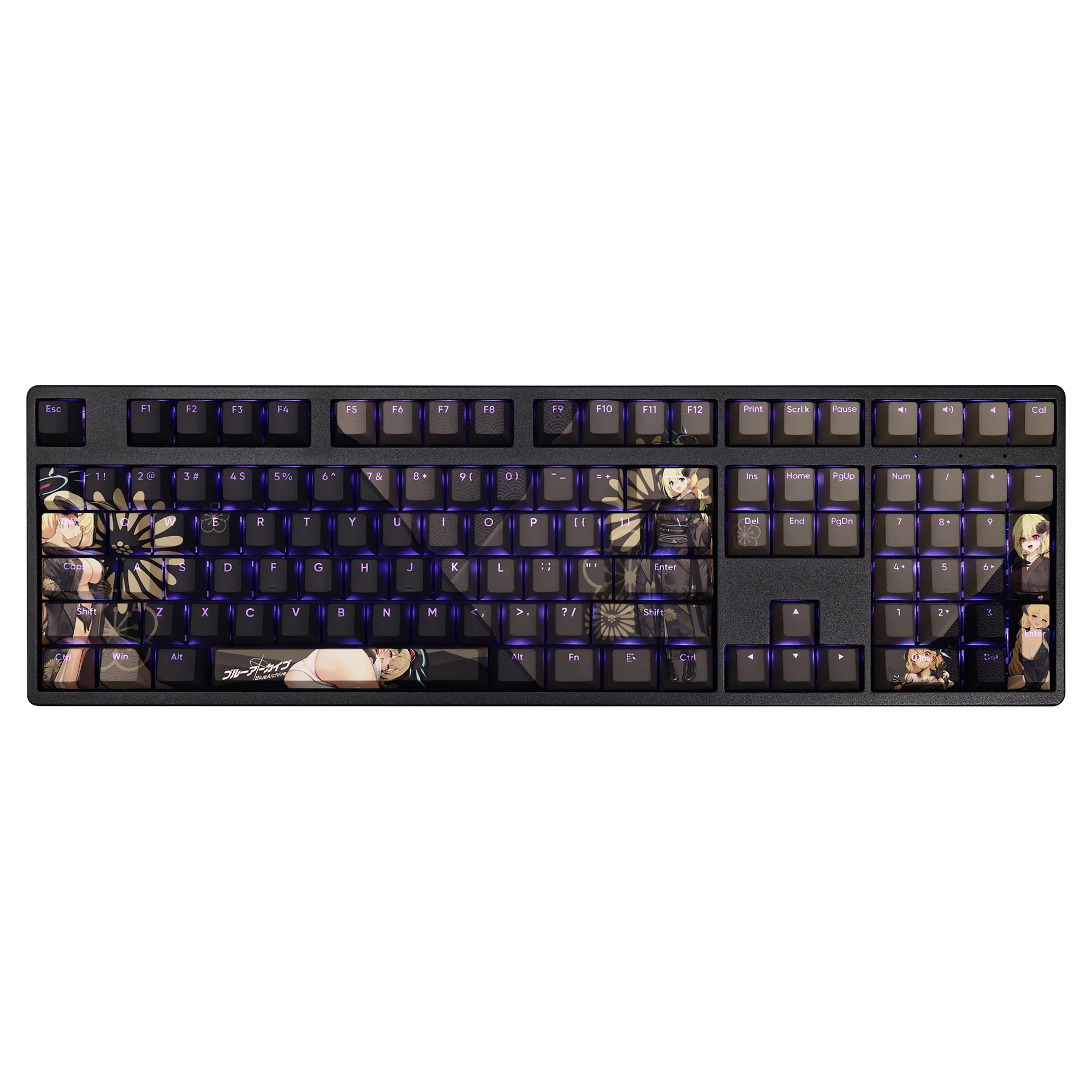 108 Tasten/Set blau Archiv Wanibuchi Akari Pbt Keycaps Anime Spiele Beauty Girl Keycaps Kirsch höhe für DIY mechanische Tastaturen